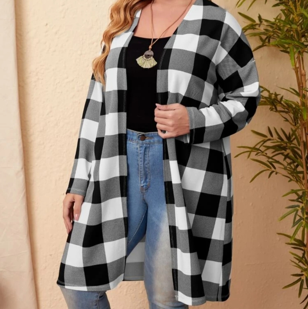 Plaid cardigan